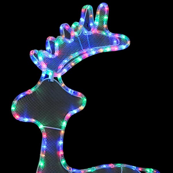 vidaXL Reinsdyr julepynt med netting 306 LED 60x24x89 cm