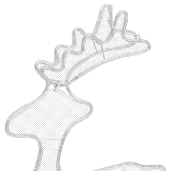 vidaXL Reinsdyr julepynt med netting 306 LED 60x24x89 cm