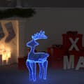 Miniatyrbillede 3 af 9: vidaXL rensdyrdekoration 60x24x89 cm 306 LED'er trådnet