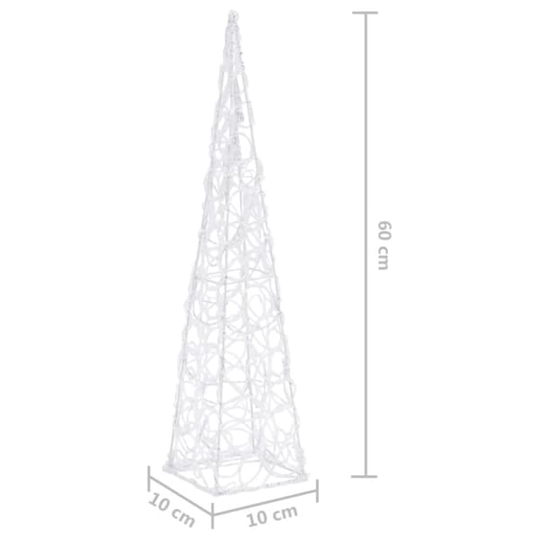 vidaXL dekorativ LED-lyskegle 60 cm akryl blå