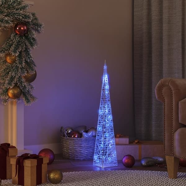 vidaXL dekorativ LED-lyskegle 60 cm akryl blå