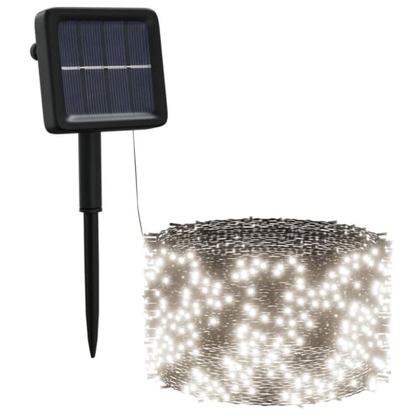 vidaXL Aurinkoenergia keijuvalot 5kpl 5x200 LED kylmä valk. sisä/ulko