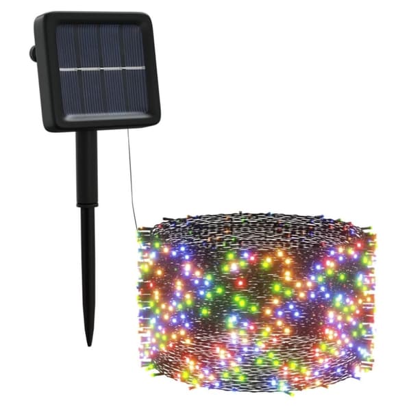 vidaXL lyskæder 5 stk. 5x200 LED inde/ude soldrevet kold hvid
