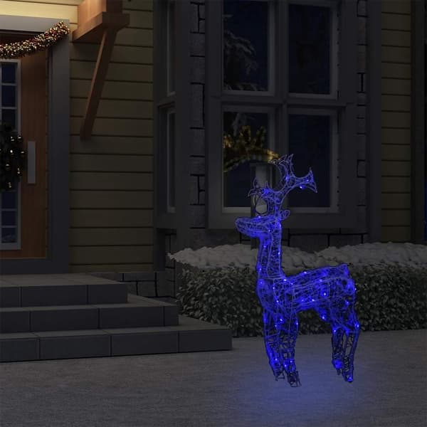 vidaXL Poro joulukoriste 90 LED-valoa 60x16x100 cm akryyli