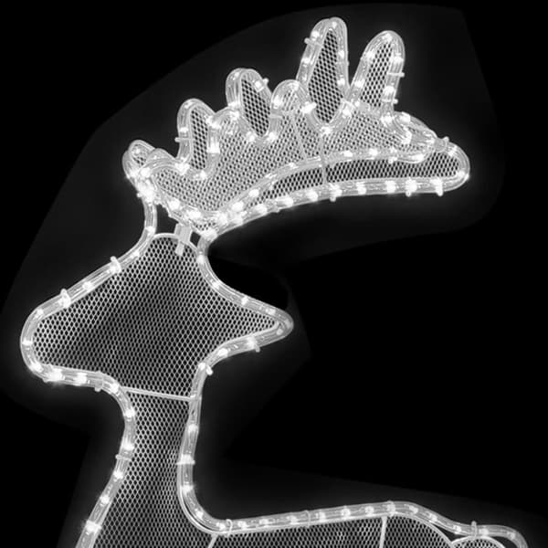 vidaXL Reinsdyr julepynt med netting 306 LED 60x24x89 cm