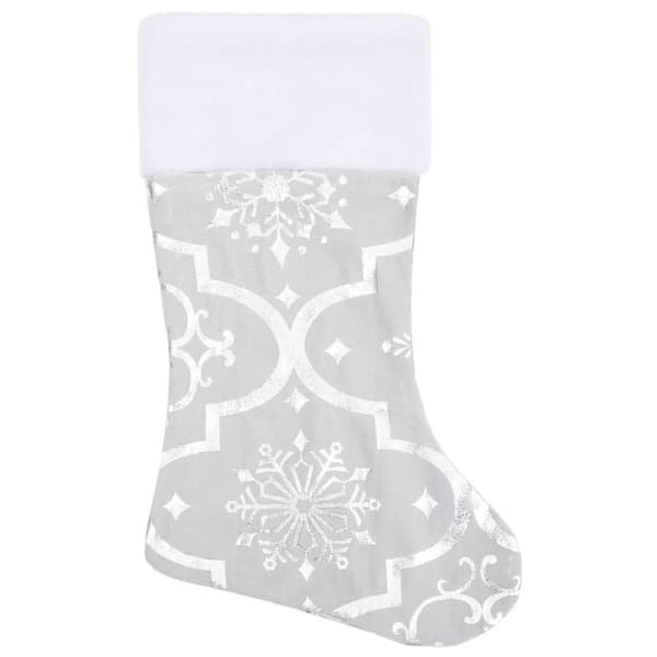 vidaXL Ylellinen joulukuusen jalustapeite sukalla valk. 90 cm kangas