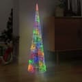Miniatyrbillede 1 af 7: vidaXL dekorativ lyspyramide LED 120 cm akryl flerfarvet