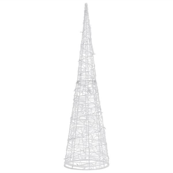 vidaXL Ljuskon LED pyramid akryl kallvit 90 cm