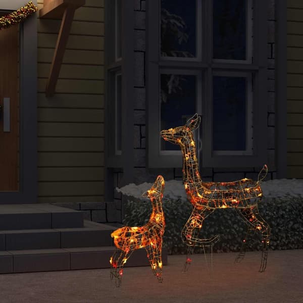 vidaXL Poroperhe joulukoriste akryyli 160 LED-valoa värikäs