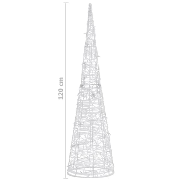 vidaXL dekorativ lyspyramide LED 120 cm akryl blå