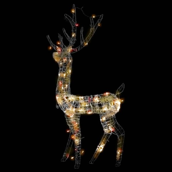 vidaXL Porojoulukoriste akryyli 140 LED-valoa 120 cm värikäs