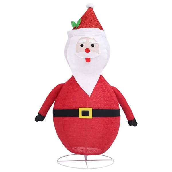 vidaXL Dekorativ julenissefigur LED luksusstoff 90 cm