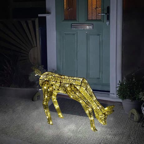 Juldekoration-Betande Ren i Guld | MonsterShop