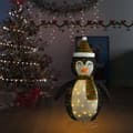 Miniatyrbillede 3 af 10: vidaXL dekorativ julepingvin m. LED-lys 120 cm luksuriøst stof