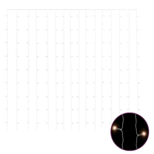 vidaXL LED-valonauhaverho keijuvalot 3x3 m 300 LEDiä lämmin valkoinen