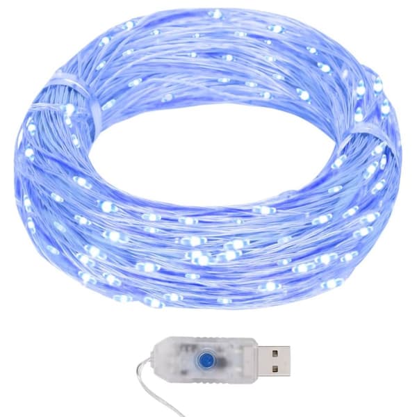 vidaXL fairylights-lyskæder 40 m 400 LED'er 8 funktioner blå