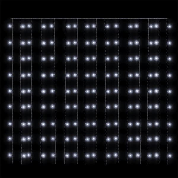 vidaXL lysgardin 3x3 m 300 LED'er 8 funktioner kold hvid