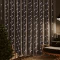 Miniatyrbillede 1 af 6: vidaXL lysgardin 3x3 m 300 LED'er 8 funktioner kold hvid