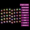 Miniatyrbillede 4 af 7: vidaXL LED-lysgardin m. stjerner 200 LED'er 8 funktioner farverigt lys