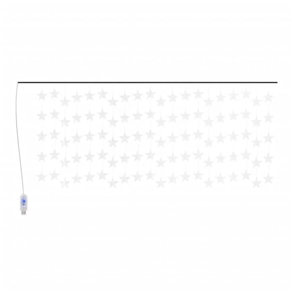 vidaXL Eventyrlysgardin stjerner 500 LED kaldhvit 8 funksjoner