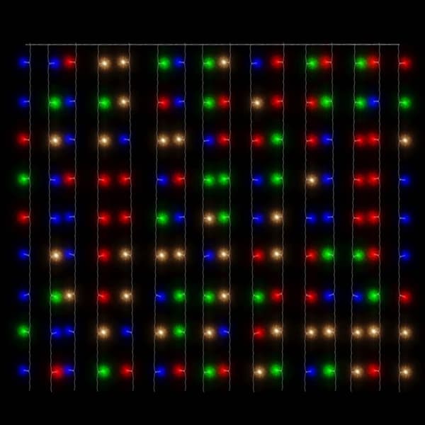 vidaXL LED-valonauhaverho keijuvalot 3x3 m 300xLED värikäs 8 toimintoa
