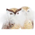 Miniatyrbild 3 av 3: Julgranskula DKD Home Decor Uggla Harts (7,5 x 7,5 x 14 cm) (2 antal)