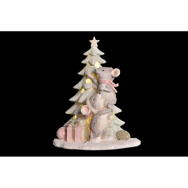 Julgranskula DKD Home Decor Mus Harts (13 x 8,5 x 16 cm) (2 antal)