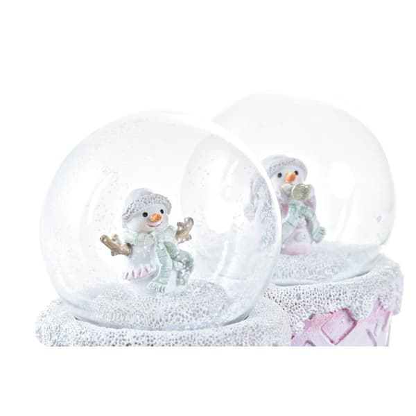 Julgranskula DKD Home Decor Glas Harts (2 antal) (7 x 7 x 9 cm)