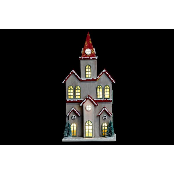 Julgranskula DKD Home Decor Hus MDF (13 x 8 x 28 cm) (2 antal)
