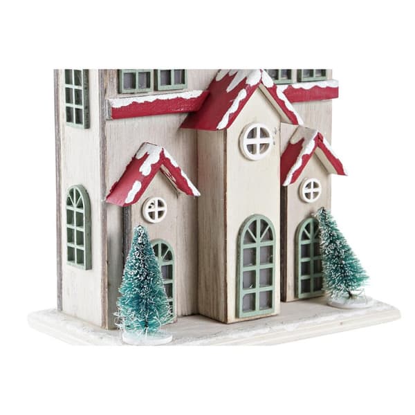 Julgranskula DKD Home Decor Hus MDF (13 x 8 x 28 cm) (2 antal)