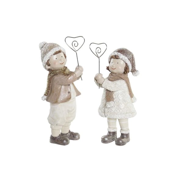 Julgranskula DKD Home Decor Harts Pojkar (9 x 6 x 19,5 cm) (2 antal)