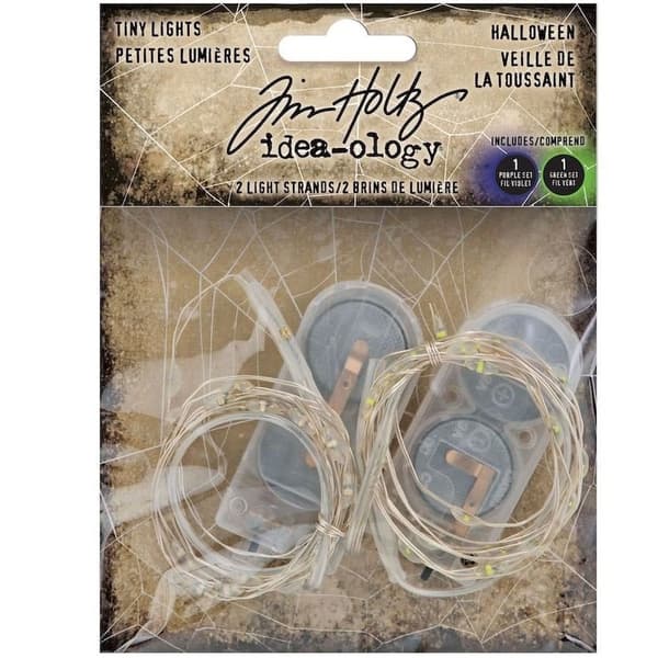 Tiny Lights LED-slinga - Lila och Grön - Tim Holtz