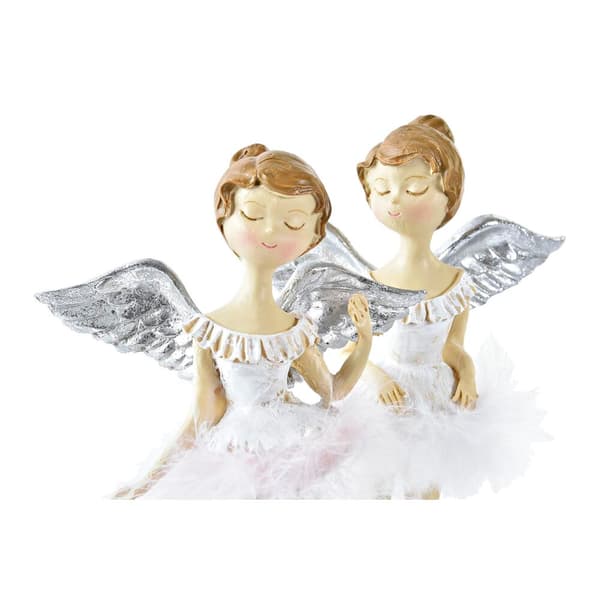 Julgranskula DKD Home Decor Harts Ängel (11 x 9 x 17 cm) (2 antal)