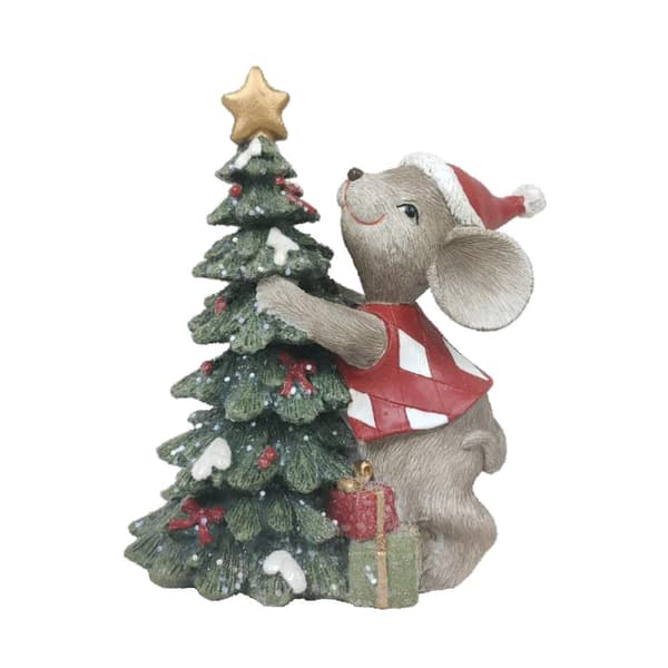 Julgranskula DKD Home Decor Mus Harts (10 x 6,5 x 11 cm) (2 antal)
