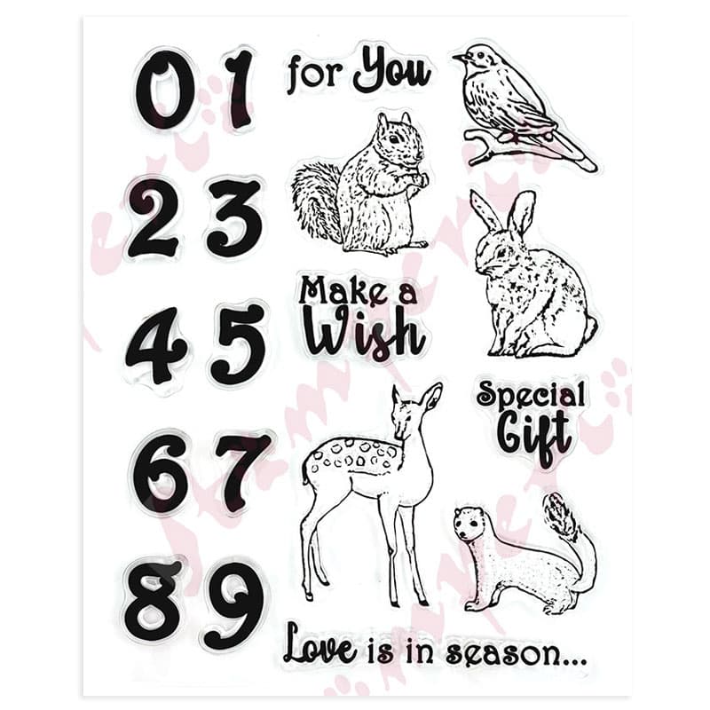 Clearstamps Set Stamperia - Cozy Winter - Numbers