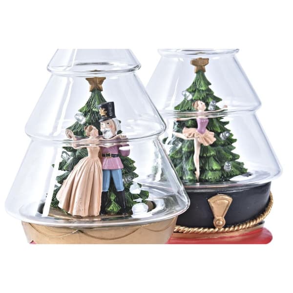 Belysning dekoration DKD Home Decor Jul Röd Vit (15 x 13,5 x 24 cm) (2 antal)