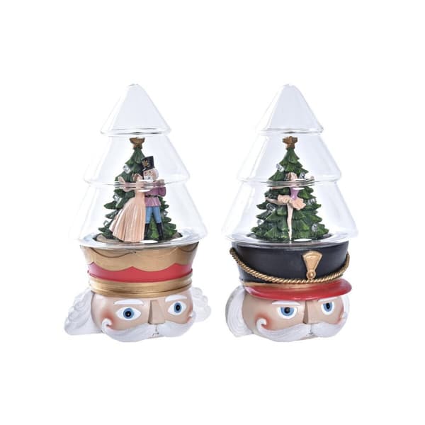 Belysning dekoration DKD Home Decor Jul Röd Vit (15 x 13,5 x 24 cm) (2 antal)