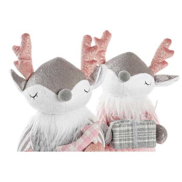 Prydnadsfigur DKD Home Decor Djur Polyester Rådjur (14 x 17 x 28 cm) (2 antal)