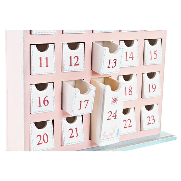 Adventskalender DKD Home Decor Trä Hus (27 x 7 x 40 cm) (2 antal)