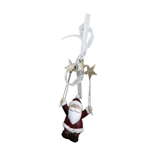 Julgranskula DKD Home Decor Harts Tomte (6,5 x 4 x 13,5 cm) (6 antal)