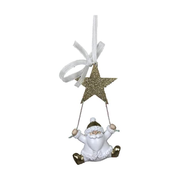 Julgranskula DKD Home Decor Harts Tomte (6,5 x 4 x 13,5 cm) (6 antal)