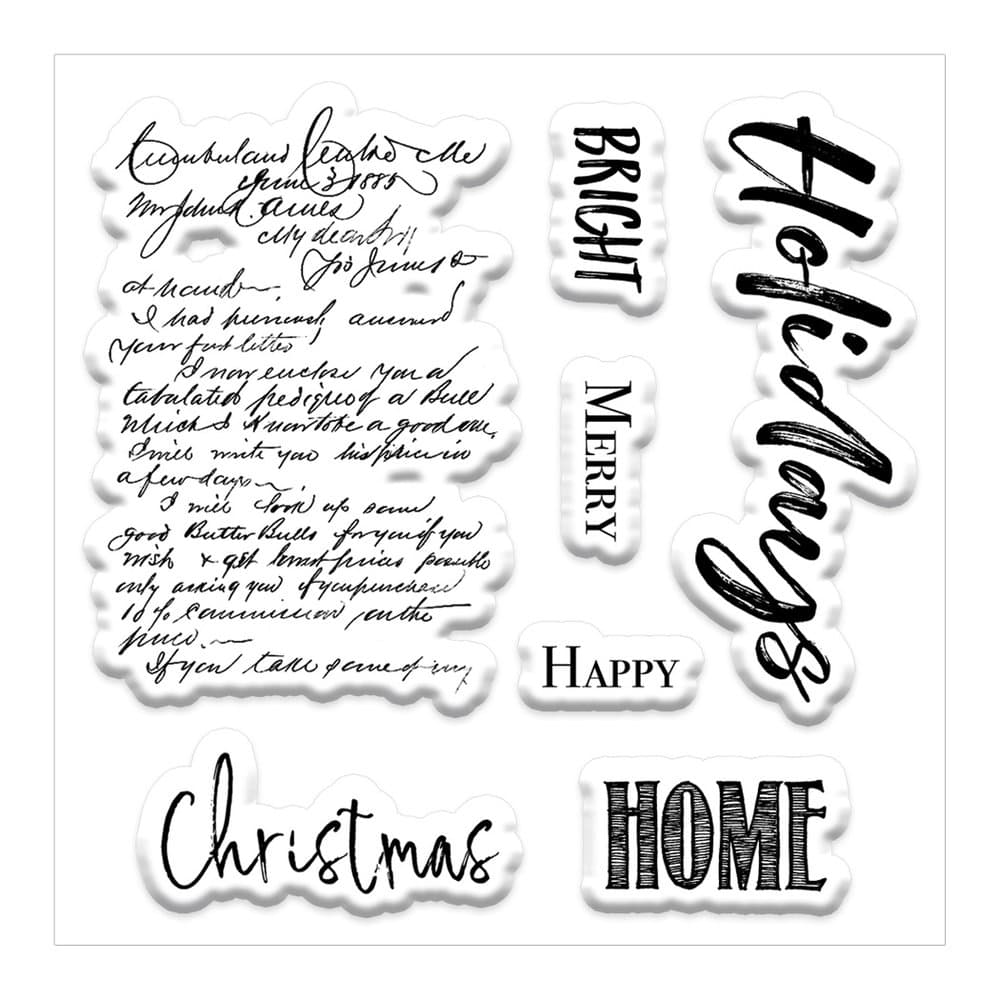 Clearstamps Memory Place - Home for the Holidays - 7 Julstämplar