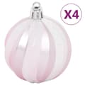 Miniatyrbild 6 av 10: vidaXL Julgranskulor 108 st vit och rosa