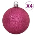 Miniatyrbild 10 av 10: vidaXL Julgranskulor 108 st vit och rosa