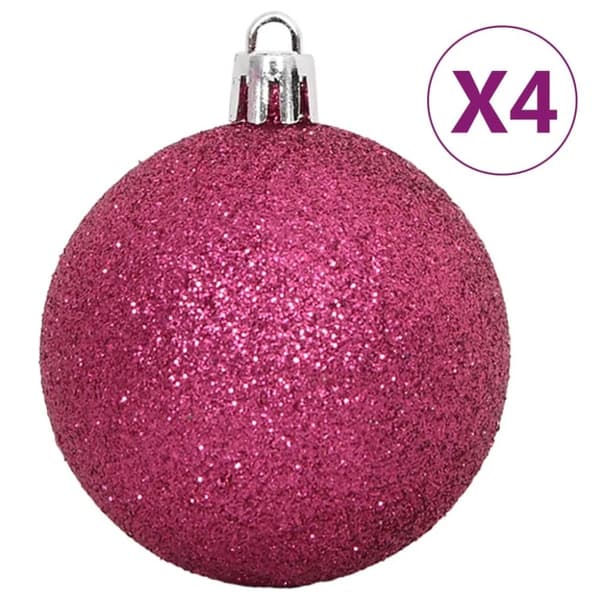 vidaXL Julgranskulor 108 st vit och rosa