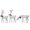 Miniatyrbild 3 av 11: vidaXL Julrenar familj 270x7x90 cm silver kallvit