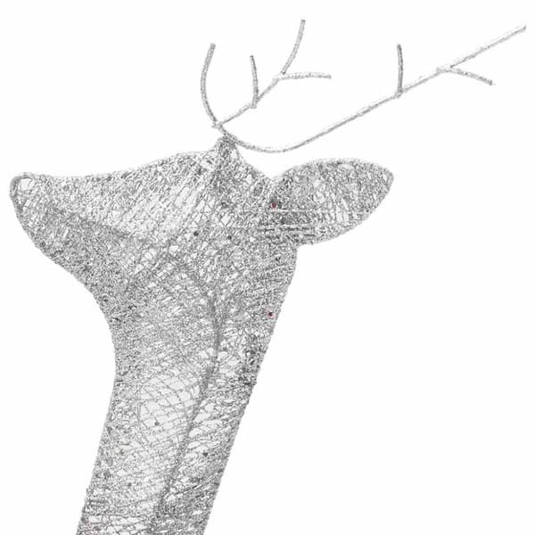 vidaXL Julrenar familj 270x7x90 cm silver kallvit