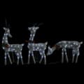 Miniatyrbild 8 av 11: vidaXL Julrenar familj 270x7x90 cm silver kallvit