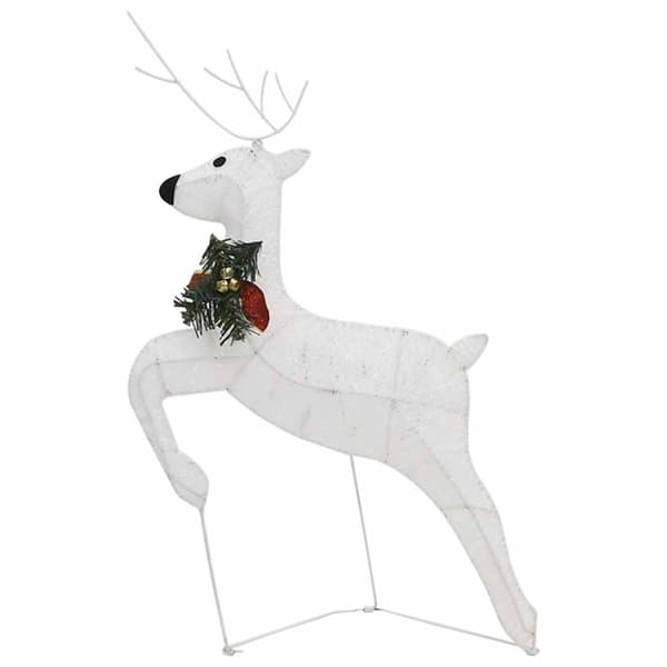 vidaXL Julereinsdyr 2 stk hvit 40 LED