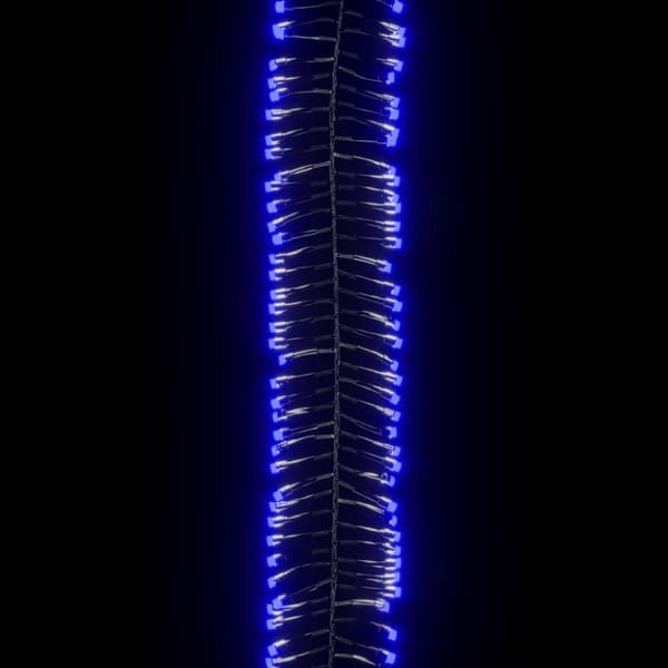 vidaXL Ljusslinga med 400 LED cluster blå 7,4 m PVC